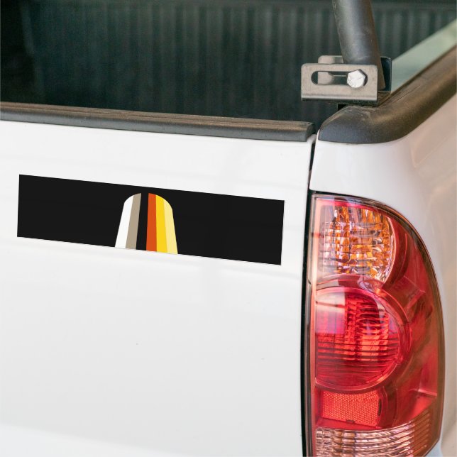 Long Hair Pride Flag Bumper Sticker (On Truck)