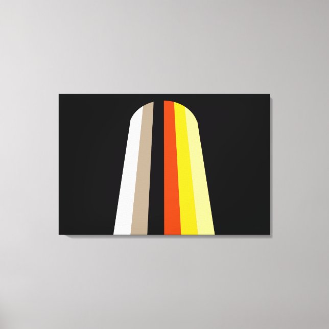 Long Hair Pride Flag Canvas Print (Front)