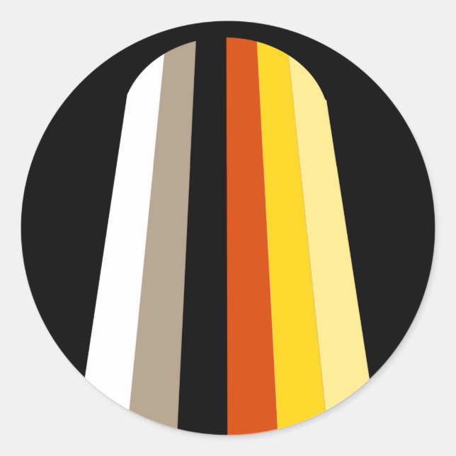 Long Hair Pride Flag Classic Round Sticker (Front)