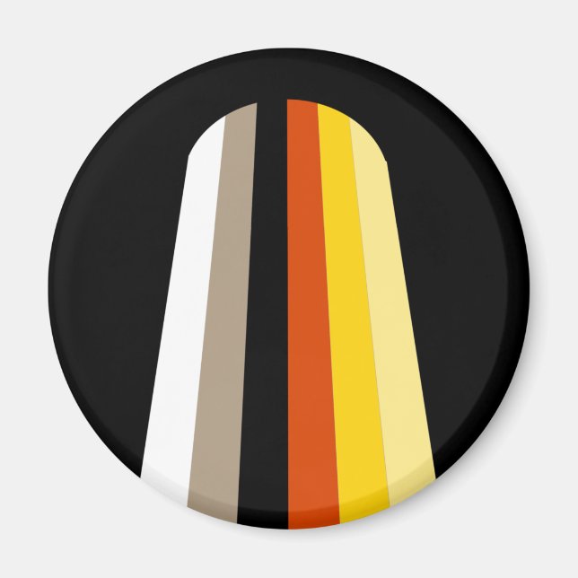 Long Hair Pride Flag Magnet (Front)