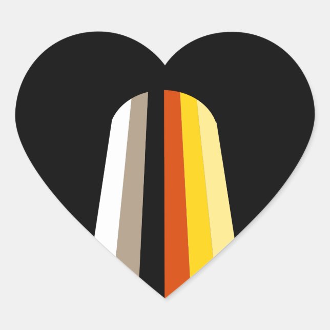 LONG HAIR PRIDE HEART STICKER (Front)