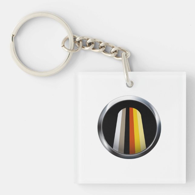 Long Hair Pride Key Ring (Front)