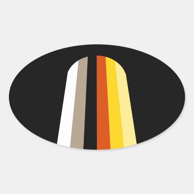 LONG HAIR PRIDE OVAL STICKER (Front)