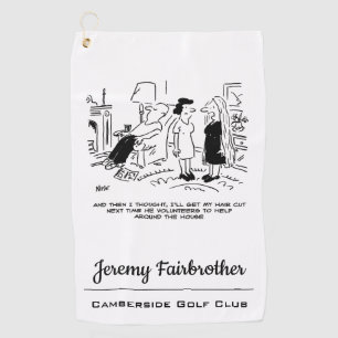 Long Hair Style Due to No Haircut or Hair Styling Golf Towel