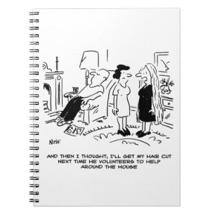 Long Hair Style Due to No Haircut or Hair Styling Notebook