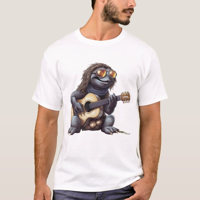 Long Hair Turtle from Galapagos Islands T-Shirt (Front)