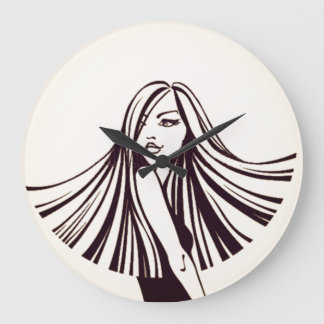 Long Haired Beauty Wall Clock