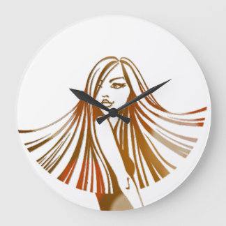Long Haired Beauty Wall Clock