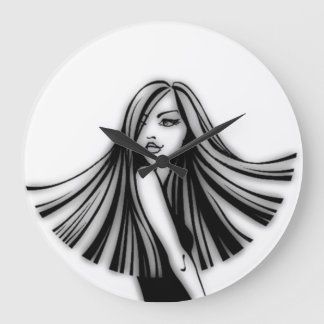 Long Haired Beauty Wall Clock
