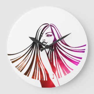 Long Haired Beauty Wall Clock