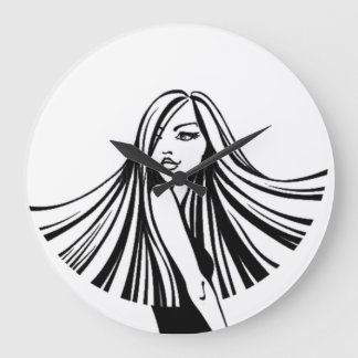 Long Haired Beauty Wall Clock