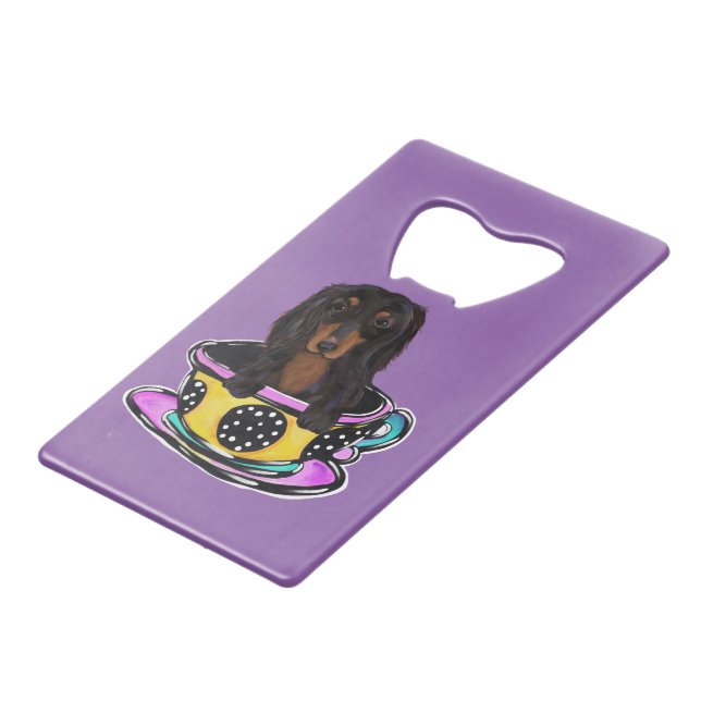 Long Haired Black Doxie (Front Angled)