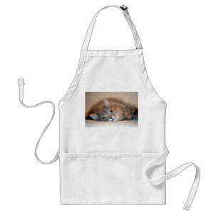Long Haired Blue Russian Cat by Shirley Taylor Standard Apron