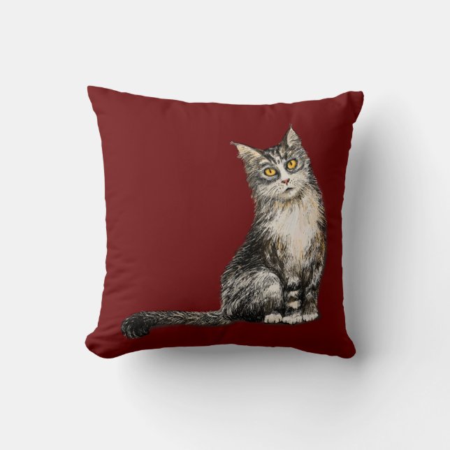 Long haired cat cushion (Front)