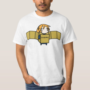 Long-Haired Character Box Gundam T-Shirt