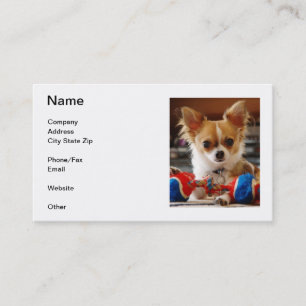 Long Haired Chihuahua Business Cards