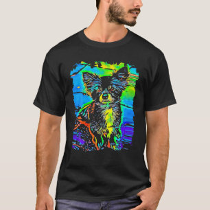 Long Haired Chihuahua Dog Pop Art T-Shirt