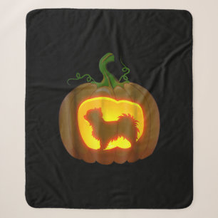 Long Haired Chihuahua Halloween Sherpa Blanket