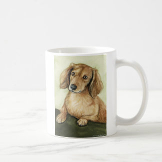 "Long Haired Dachshund" Dog Art Mug