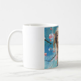 Long-Haired Dachshund in Cherry Blossoms Coffee Mug
