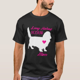 Long Haired Dachshund Mum-Mothers Day Wiener Dog  T-Shirt