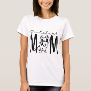 Long Haired Dachshund Mum T-Shirt