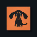 Long Haired Dachshund Puppy Canvas Print<br><div class="desc"></div>