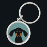 Long Haired Dachshund Puppy Key Ring<br><div class="desc"></div>