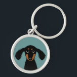 Long Haired Dachshund Puppy Key Ring<br><div class="desc"></div>