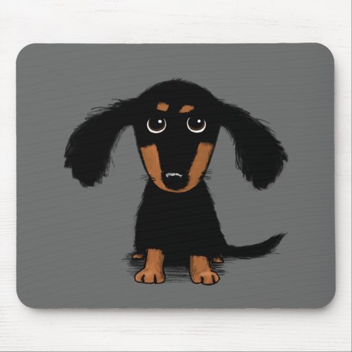 Image of Long Haired Dachshund Puppy Mouse Mat
