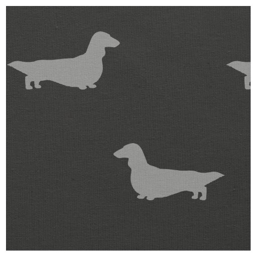 long haired dachshund silhouettes pattern fabric zazzle co uk