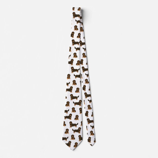 Long-haired Dachshund Tie (Front)