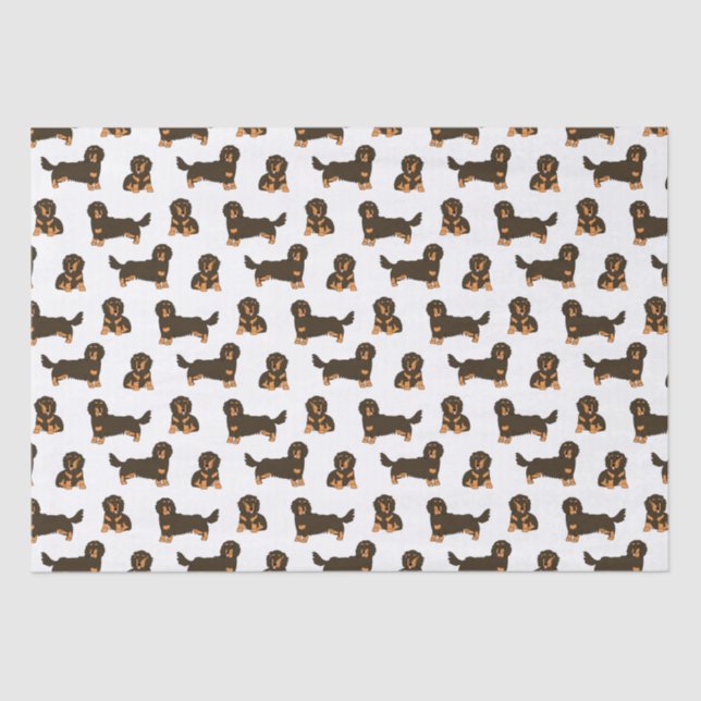 Long-haired Dachshund Tissue Paper (Front)