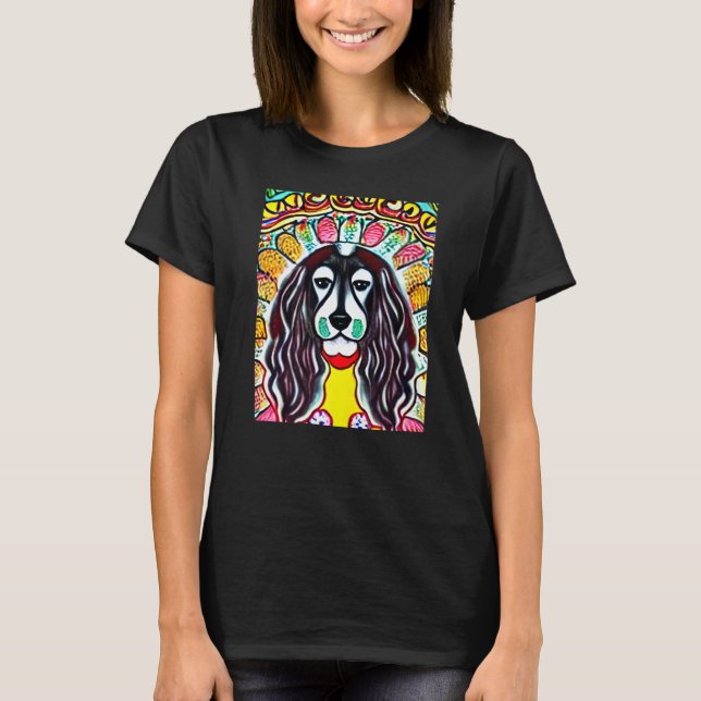 Long Haired Hippie Dog Premium T-Shirt (Front)