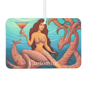 Long-haired Martini Mermaid Thunder_Cove Car Air Freshener