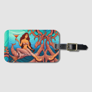 Long-haired Martini Mermaid Thunder_Cove  Luggage Tag