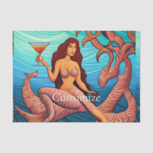 Long-haired Martini Mermaid Thunder_Cove  Tissue Paper