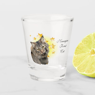 Long Haired Norwegian Forest Cat is a Star Shot Glass