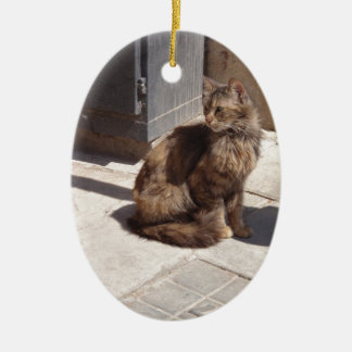 Long Haired Persian Cat Petra Ceramic Tree Decoration