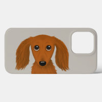 Long Haired Red Dachshund | Cute Doxie Cartoon Dog