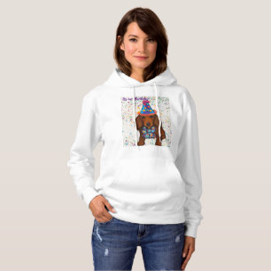 Long Haired Red Dachshund      Hoodie