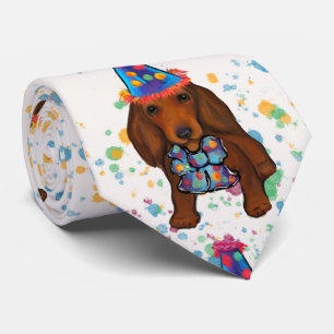 Long Haired Red Dachshund      Tie