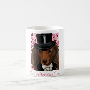 Long Haired Red Doxie Coffee Mug