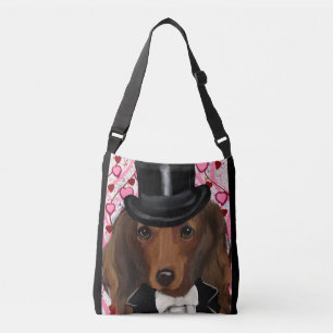 LONG HAIRED RED DOXIE            CROSSBODY BAG