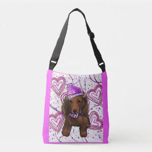 LONG HAIRED RED DOXIE           CROSSBODY BAG