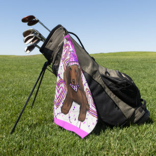 LONG HAIRED RED DOXIE GOLF TOWEL