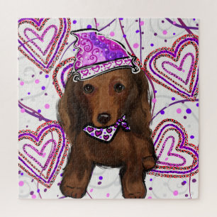 LONG HAIRED RED DOXIE JIGSAW PUZZLE