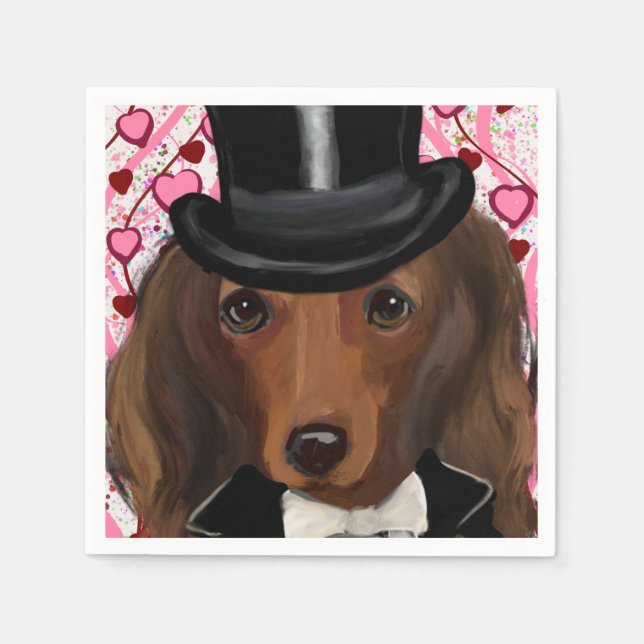 LONG HAIRED RED DOXIE             NAPKIN (Front)