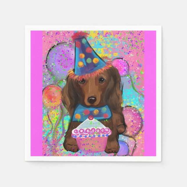 LONG HAIRED RED DOXIE        NAPKIN (Front)