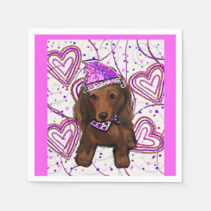 LONG HAIRED RED DOXIE          NAPKIN